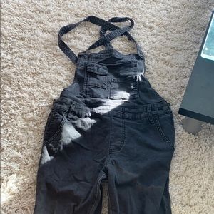 Free People Black Overalls